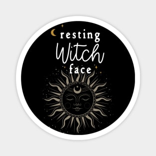 Resting Witch Face, Funny Pagan Wicca Magic Lovers Magnet